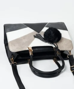 Bolso Shopper Detalle Bordados Y Borlas