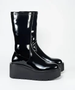 Bota Charol Plataforma Efecto