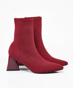 Botin Calcetin Tacón Geometrico Efecto