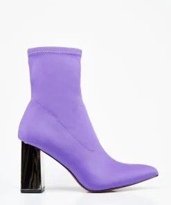 Botin Calcetin Tacón Metalico Efecto