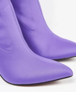 Botin Calcetin Tacón Metalico Efecto