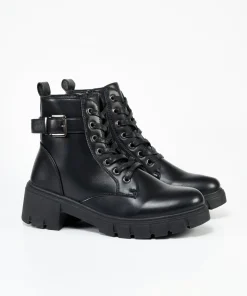 Botin Cordon Detalle Hebilla Efecto
