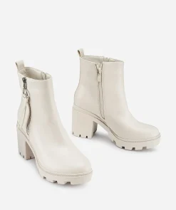 Botin Cremallera Flecos Efecto