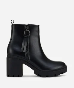 Botin Cremallera Flecos Efecto