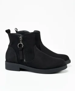 Botin Detalle Cremallera Efecto