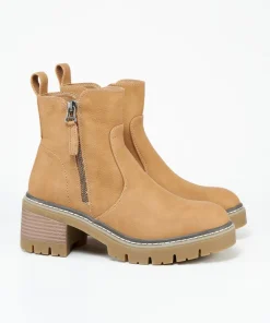 Botin Detalle Cremallera Efecto