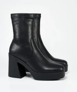 Botin Elastico Tacón Forma Efecto