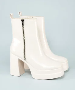 Botin Plataforma Detalle Cremallera Efec