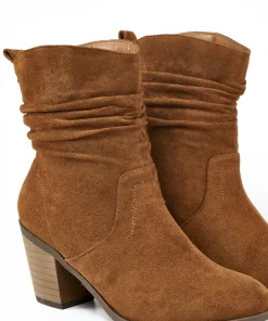 Botin Tacón Arrugas Efecto