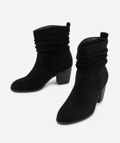 Botin Tacón Arrugas Efecto