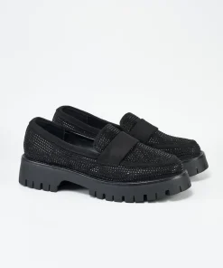 Mocasin Detalle Strass Efecto