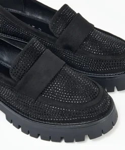 Mocasin Detalle Strass Efecto