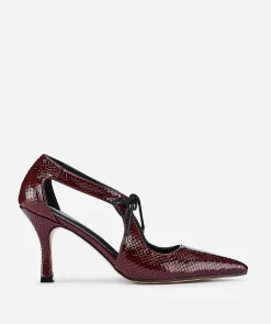 Sandalia Cerrada Cordones Efecto