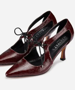 Sandalia Cerrada Cordones Efecto